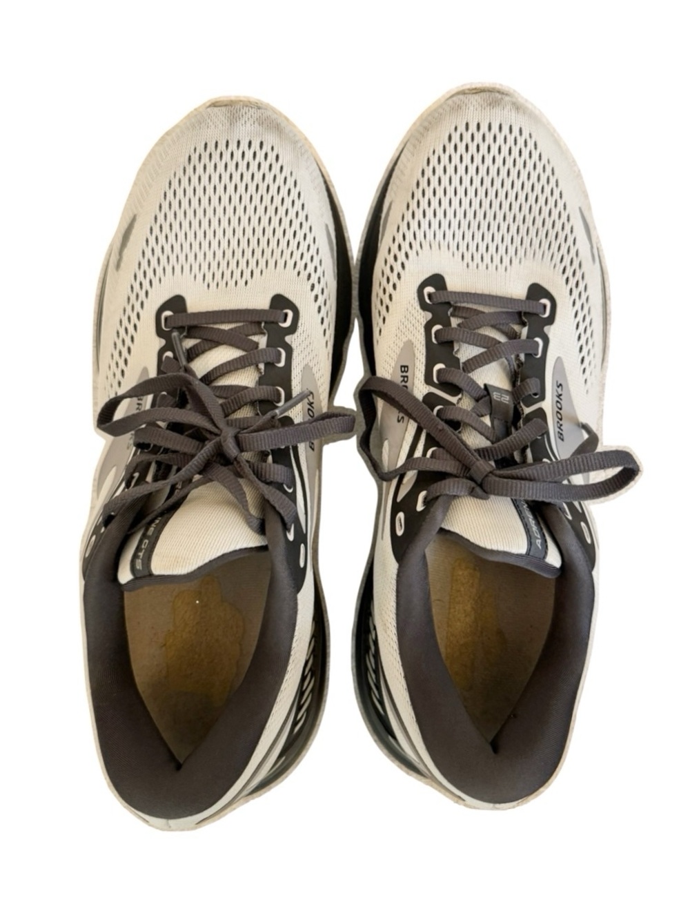 Brooks Adrenaline GTS 23 Men’s 11 Oyster Ebony Alloy Gray Black Running Shoes - Picture 4 of 9